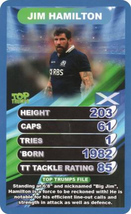 2015-16 Top Trumps World Rugby Stars #NNO Jim Hamilton Front